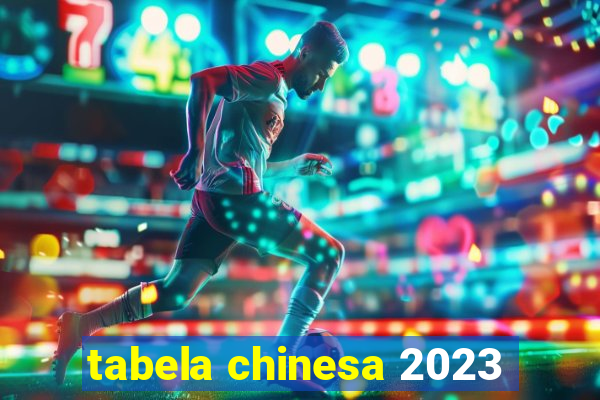 tabela chinesa 2023